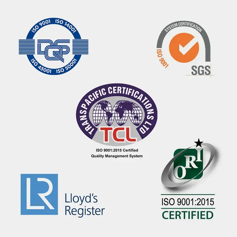 [Translate to Chinese:] Five certification logos